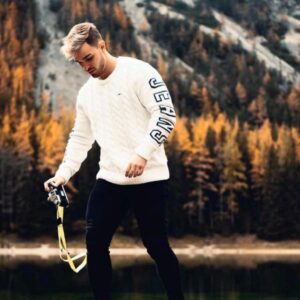 slim fit jean and t shirt